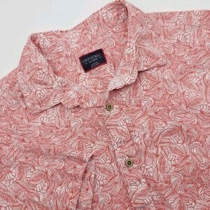 UNTUCKit 100% Linen Button Up Men's Shirt Floral Hawaiian Print Size XL